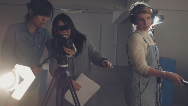 Student directs a scene